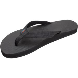 image:imageRainbow Sandals Womens Single Layer Classic Rubber wEVA Filled Nylon StrapBlack