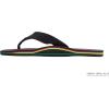 image:imageRainbow Sandals Hemp Rasta  Single Layer Black Hemp with Rastafarian Colorded Mid Sole Mens Large 95105 DM US