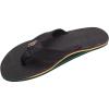 image:imageRainbow Sandals Hemp Rasta  Single Layer Black Hemp with Rastafarian Colorded Mid Sole Mens Large 95105 DM US