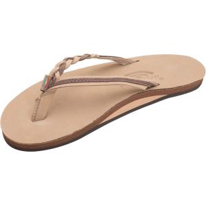 image:imageRainbow Sandals Womens Flirty Braidy Premier Leather wSingle Braided StrapSierra BrownExpresso
