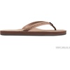 image:imageRainbow Sandals Ladies Las Flores  Single Layer Premier Leather with a Floral 12 Narrow StrapDark Brown