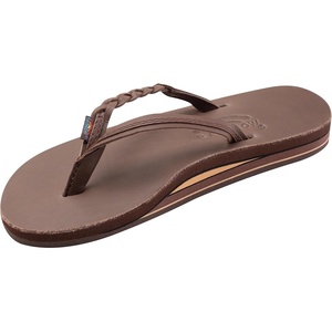 image:imageRainbow Sandals Womens Double Layer Flirty Braidy Premier Leather wSingle Braided StrapMocha