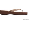 image:imageRainbow Sandals Womens Four Layer Leather Wedge  34 Strap wSwarovski CrystalsDark Brown