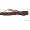image:imageRainbow Sandals Womens Four Layer Leather Wedge  34 Strap wSwarovski Crystals Ladies Large  7585 BM US Dark Brown