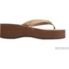 image:imageRainbow Sandals Womens Six Layer Leather Wedge  34 Strap wSwarovski Crystals Ladies Medium  6575 BM US Sierra Brown