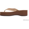 image:imageRainbow Sandals Womens Six Layer Leather Wedge  34 Strap wSwarovski Crystals Ladies Medium  6575 BM US Sierra Brown
